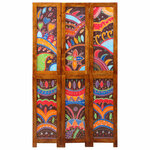 vidaXL Paravent Marron 105 x 180 cm Bois d'acacia massif