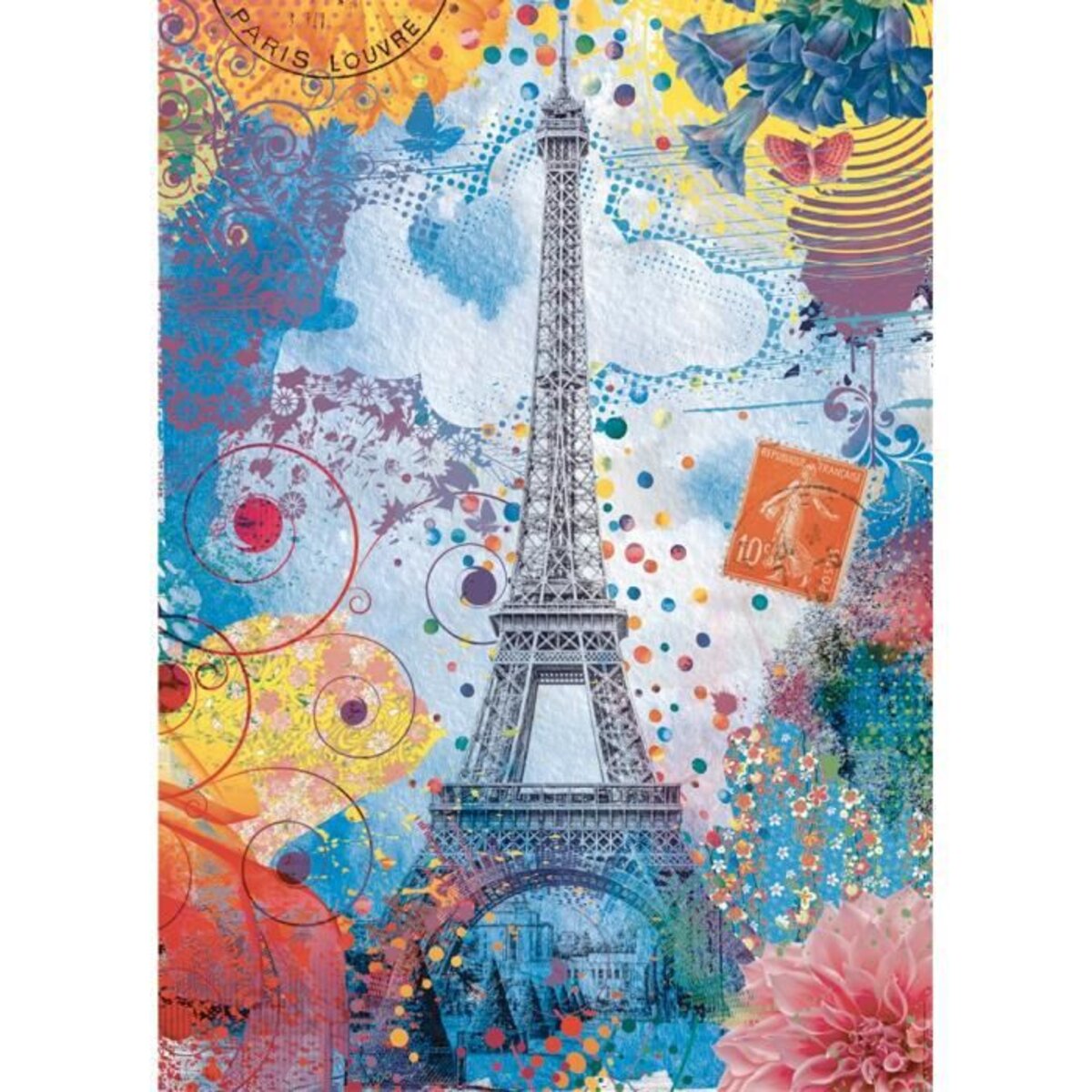 Puzzle 1500 pieces - Tour Eiffel multicolore - Nathan - Puzzle Adultes - Des  14 ans - La Poste