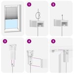 vidaXL Store plissé 40x125 cm Crème