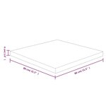 vidaXL Dessus de table carré Marron clair 80x80x4cm Bois chêne traité