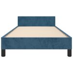 vidaXL Cadre de lit sans matelas bleu foncé 80x200 cm velours