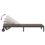 vidaXL Transat 1-personne Marron 206 x 62.5 x 74 cm polyrotin