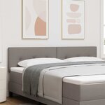 vidaXL Tête de lit avec tête de lit Taupe 180 cm Cuir synthétique
