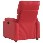 vidaXL Fauteuil inclinable électrique Rouge Similicuir