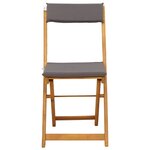 vidaXL Chaises de bistrot d'extérieur 6 Pièces Gris foncé 40 x 53 x 80 cm
