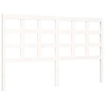 vidaXL Cadre de lit avec tête de lit blanc 160x200 cm bois massif