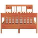 vidaXL Cadre de lit sans matelas cire marron 140x200cm bois pin massif