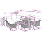 vidaXL Ensemble de canapé de jardin avec coussin 9 Pièces Gris Poly rotin