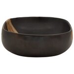 vidaXL Vasque à poser noir ovale 59x40x14 cm céramique