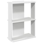 vidaXL Bibliothèque à 3 niveaux blanc 60x30x80 cm bois d'ingénierie