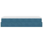 vidaXL Cadre de lit ottoman avec matelas bleu foncé 100x200 cm velours