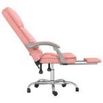 vidaXL Fauteuil de massage inclinable de bureau Rose Similicuir