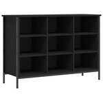vidaXL Armoire à chaussures noir 100x35x70 cm bois d'ingénierie