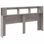 vidaXL Tête de lit à LED sonoma gris 180x18 5x103 5 cm bois ingénierie