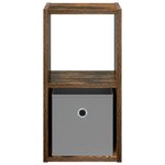 vidaXL Table de chevet 2 Pièces Chêne fumé 25 5 x 22 x 49 5 cm