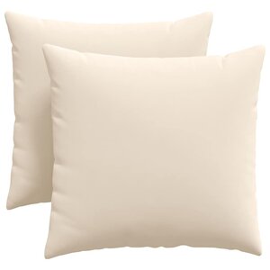 vidaXL Coussins de canapé 2 pc tissu Beige 45 x 45 cm