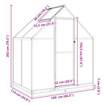 vidaXL Serre avec cadre de base anthracite 169x114x202 cm aluminium