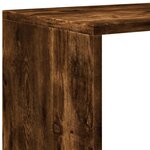 vidaXL Étagère séparatrice de pièce à 3 niveaux chêne fumé 99x29x99 cm