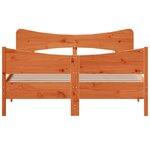 vidaXL Cadre de lit sans matelas cire marron 140x190cm bois pin massif