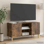 vidaXL Meuble TV Chêne fumé 102 x 34 5 x 50 cm Bois d'ingénierie