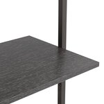 vidaXL Étagère inclinée à 5 niveaux Noir 64x35x185 cm