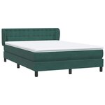 vidaXL Sommier à lattes de lit et matelas vert foncé 160x220cm velours