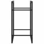 vidaXL Portant de bois de chauffage Noir mat 50x28x56 cm Acier