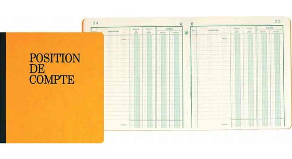 Piqûre 'Position de compte' 210 x 190 mm 80 pages EXACOMPTA