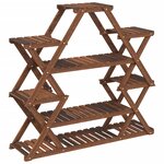 vidaXL Support à fleurs 110x25x105 cm bois massif de sapin