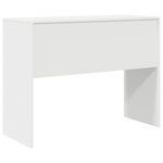 vidaXL Bureau d'écriture Blanc Panneau de particules Moyen Simple