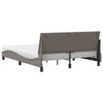 vidaXL Lit avec matelas taupe 160x200 cm tissu
