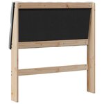 vidaXL Tête de lit capitonnée Gris clair 90 cm Pin massif