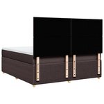 vidaXL Sommier à lattes de lit avec matelas Marron foncé 200x200 cm