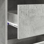 vidaXL Bureau d'écriture gris Béton gris Béton Standard Rangement