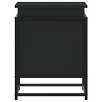 vidaXL Boîte de rangement avec couvercle noir bois d'ingénierie