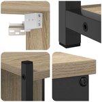 vidaXL Ensemble de mobilier de salle de bain 4 Pièces Chêne sonoma