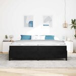 vidaXL Cadre de lit Noir et blanc et noir 200 x 200 cm Velours