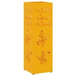 vidaXL Porte-parapluie Moutarde 15 5 x 15 5 x 49 cm Acier