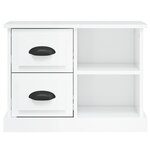 vidaXL Table de chevet blanc brillant 60x35 5x45 cm