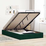 vidaXL Cadre de lit ottoman sans matelas vert foncé 120x190 cm velours
