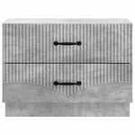 vidaXL Cabinet de chevet avec tiroir Gris béton 62 x 34 5 x 44 5 cm