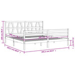 vidaXL Cadre de lit sans matelas 200x200 cm bois massif