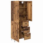 vidaXL Haut Armoire Bois Ancien 69 5 x 34 x 180 cm Bois d'ingénierie