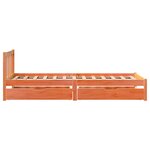 vidaXL Cadre de lit sans matelas cire marron 90x200 cm bois pin massif