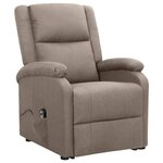 vidaXL Fauteuil Taupe Tissu