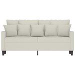 vidaXL Canapé à 2 places Crème 140 cm Velours