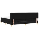 Lit Box Spring vidaXL avec Matelas Noir 200x200 cm Tissu