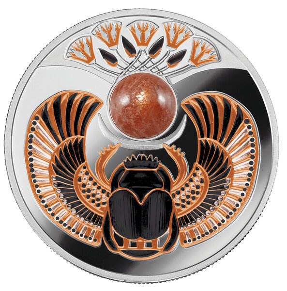 SOLAR SCARABAEUS Ancient Symbol Argent monnaie 1 Dollars Niue 2021