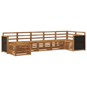 vidaXL Ensemble de canapés d'extérieur 6 pc Naturel