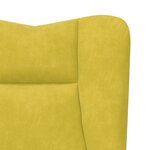 Fauteuil relaxant vidaXL en velours jaune